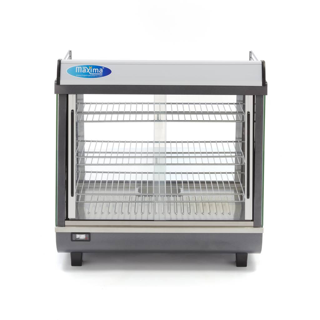 Vitrine chauffante pour aliments - 96L - 67,5cm - 3 étagères inox 1000 W Maxima - vue 5 - Vitrine chaude pro CHR - Cuistéo