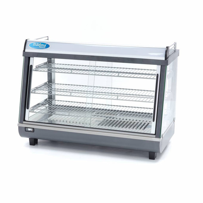 Présentoir chauffant pour aliments - 136L - 91,5cm - 3 étagères 1100 W Maxima - Vitrine chaude professionnel CHR - matériel cuisine pro - Cuistéo