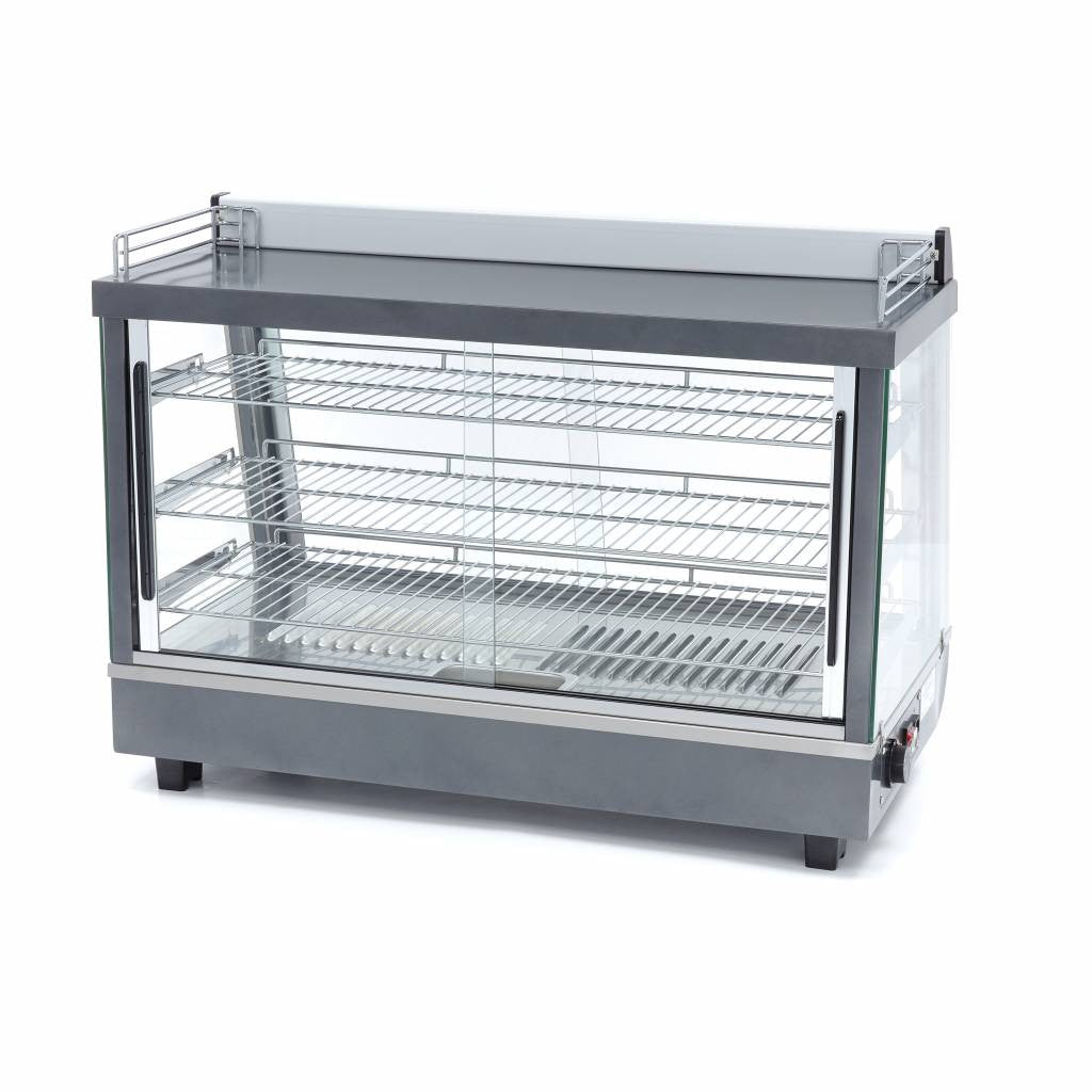 Présentoir chauffant pour aliments - 136L - 91,5cm - 3 étagères 1100 W Maxima - vue 2 - Vitrine chaude pro CHR - Cuistéo