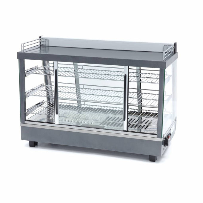 Présentoir chauffant pour aliments - 136L - 91,5cm - 3 étagères 1100 W Maxima - vue 3 - Vitrine chaude pro CHR - Cuistéo