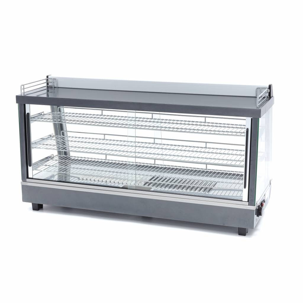 Présentoir chauffant pour aliments - 186L - 121,5cm - 3 étagères 1800 W Maxima - vue 2 - Vitrine chaude pro CHR - Cuistéo