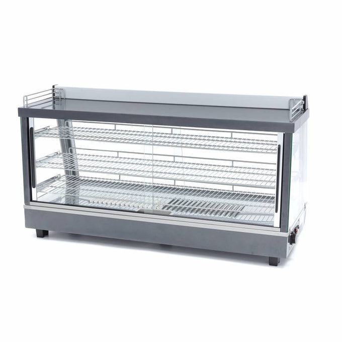 Présentoir chauffant pour aliments - 186L - 121,5cm - 3 étagères 1800 W Maxima - vue 2 - Vitrine chaude pro CHR - Cuistéo