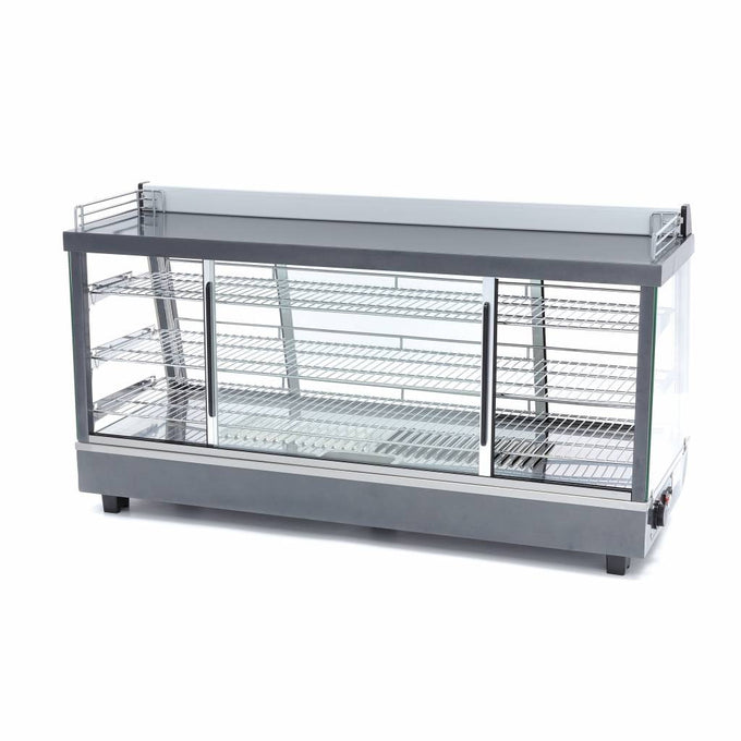 Présentoir chauffant pour aliments - 186L - 121,5cm - 3 étagères 1800 W Maxima - vue 3 - Vitrine chaude pro CHR - Cuistéo