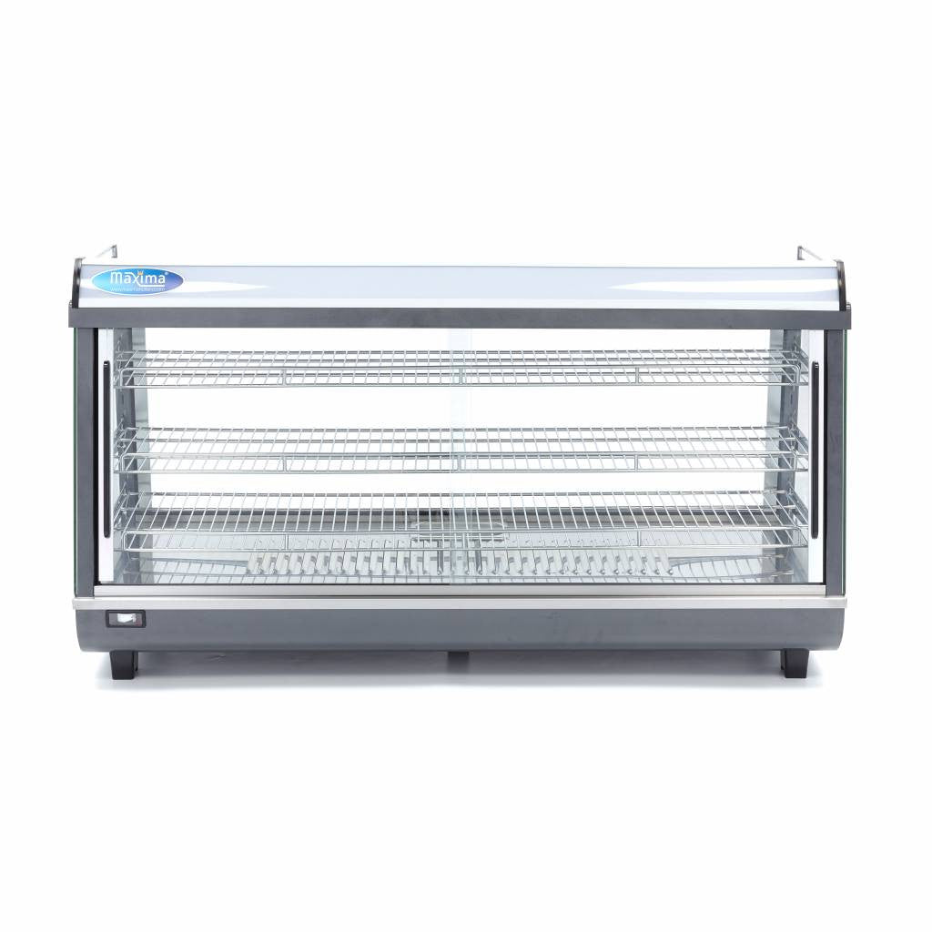 Présentoir chauffant pour aliments - 186L - 121,5cm - 3 étagères 1800 W Maxima - vue 5 - Vitrine chaude pro CHR - Cuistéo