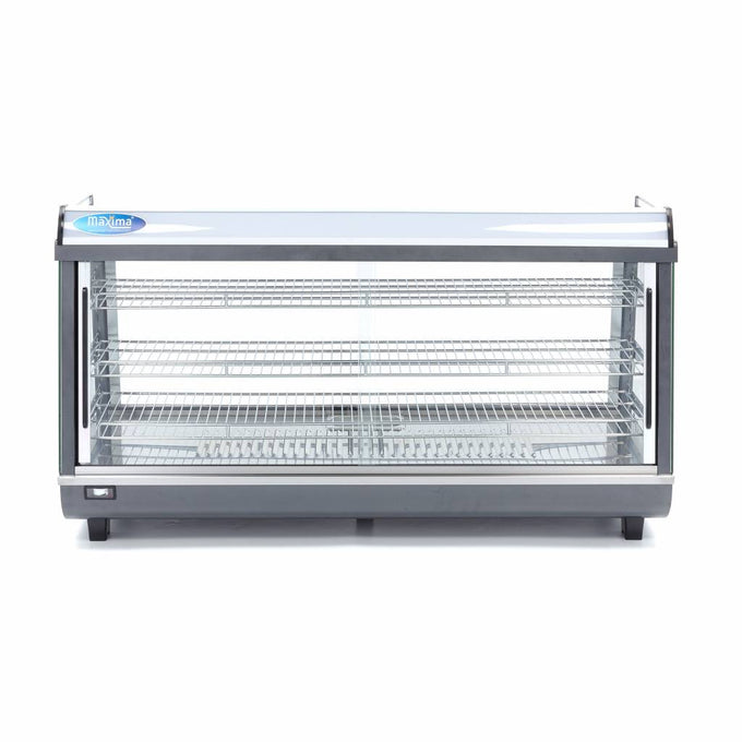 Présentoir chauffant pour aliments - 186L - 121,5cm - 3 étagères 1800 W Maxima - vue 5 - Vitrine chaude pro CHR - Cuistéo