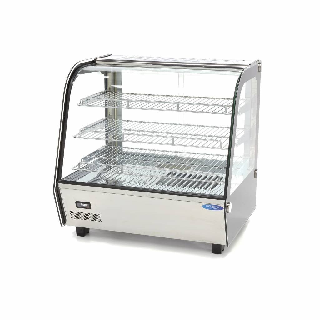 Vitrine chauffante pour aliments - 120L - 67,8cm - 3 étagères inox 1100 W Maxima - Vitrine chaude professionnel CHR - matériel cuisine pro - Cuistéo