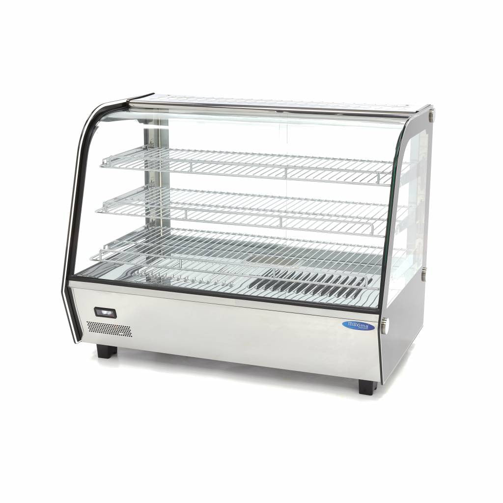 Vitrine chauffante pour aliments - 160 L - 85,6 cm - 3 étagères inox 1500 W Maxima - Vitrine chaude professionnel CHR - matériel cuisine pro - Cuistéo