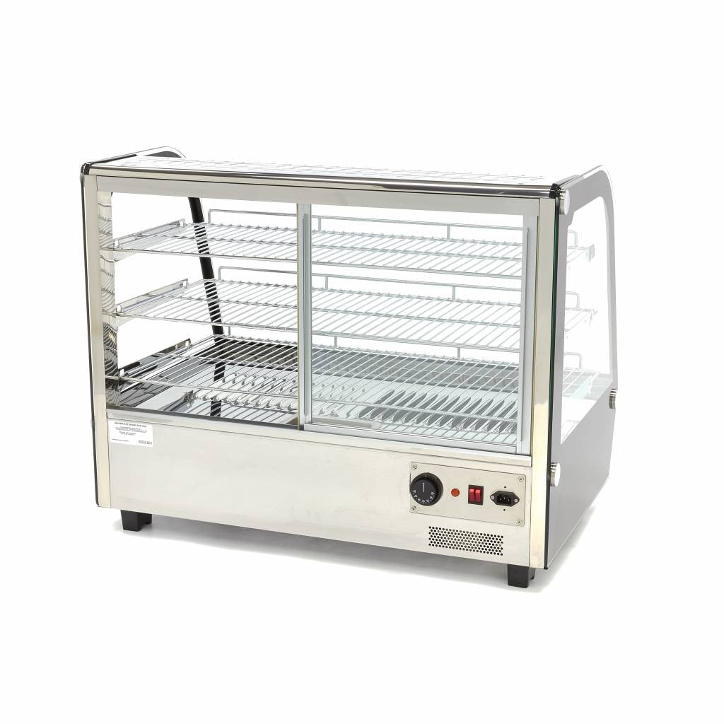 Vitrine chauffante pour aliments - 160 L - 85,6 cm - 3 étagères inox 1500 W Maxima - vue 2 - Vitrine chaude pro CHR - Cuistéo