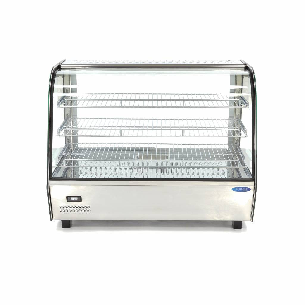 Vitrine chauffante pour aliments - 160 L - 85,6 cm - 3 étagères inox 1500 W Maxima - vue 5 - Vitrine chaude pro CHR - Cuistéo