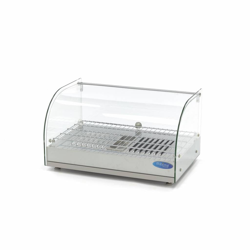 Vitrine chauffante pour aliments - 25L - 55cm - 1 étagère inox 800 W Maxima - Vitrine chaude professionnel CHR - matériel cuisine pro - Cuistéo