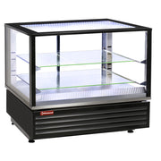 Vitrine chauffante ventilée 2 niveaux noire - Diamond