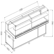 Vitrine snack chaud- sec - vitre basse - groupe - Diamond