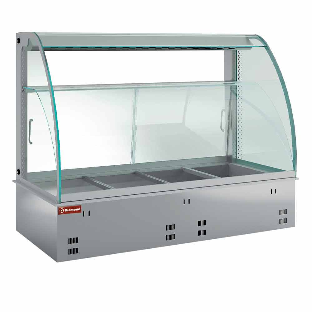Vitrine chauffante humidifiée et ventilée 2x GN 1/1 - Diamond