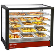 Vitrine chauff ventilée 5 niv panor noire - Diamond