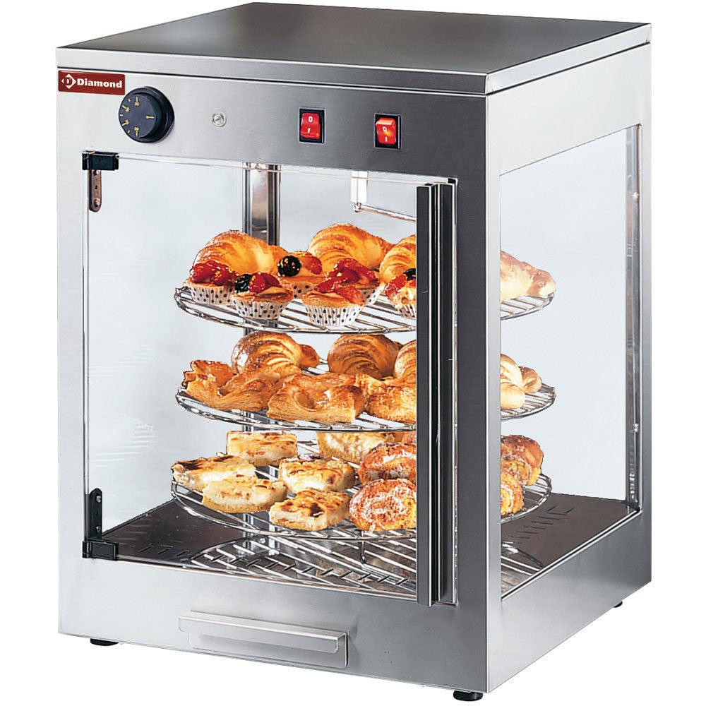 Vitrine chauffante rotative diamétre 420 mm - Diamond