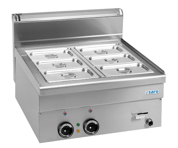 Bain-marie - GN 1/1+1/2+1/4 - 3,06kW - 600x600x270mm - EBM66 Saro - Bain-marie professionnel CHR - matériel cuisine pro - Cuistéo