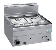 Bain-marie gaz - GN 1/1+1/2+1/4 - 5kW - 600x600x270mm - GBM66 Saro - Bain-marie professionnel CHR - matériel cuisine pro - Cuistéo