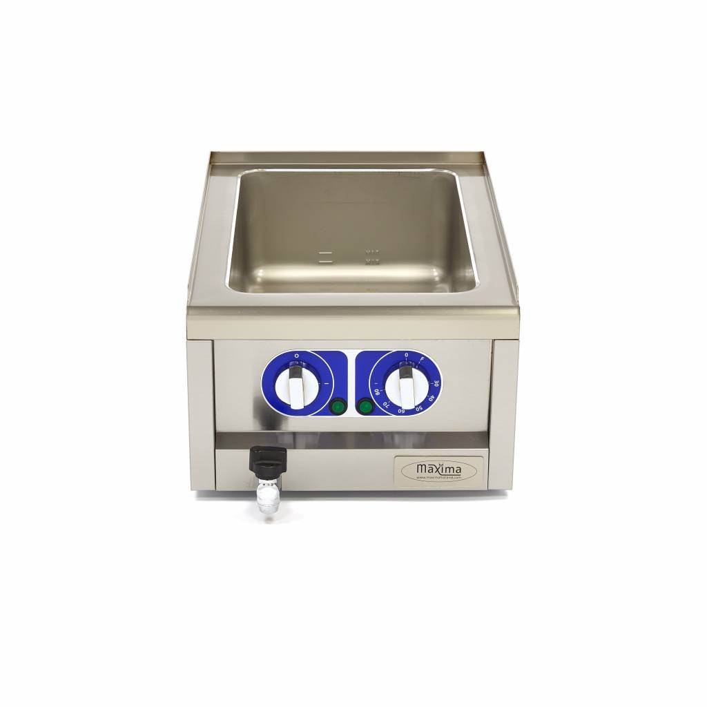 Bain-Marie - Unité individuelle - 60cm - avec robinet de vidange - Électrique 1500 W Maxima - vue 3 - Bain-marie pro CHR - Cuistéo