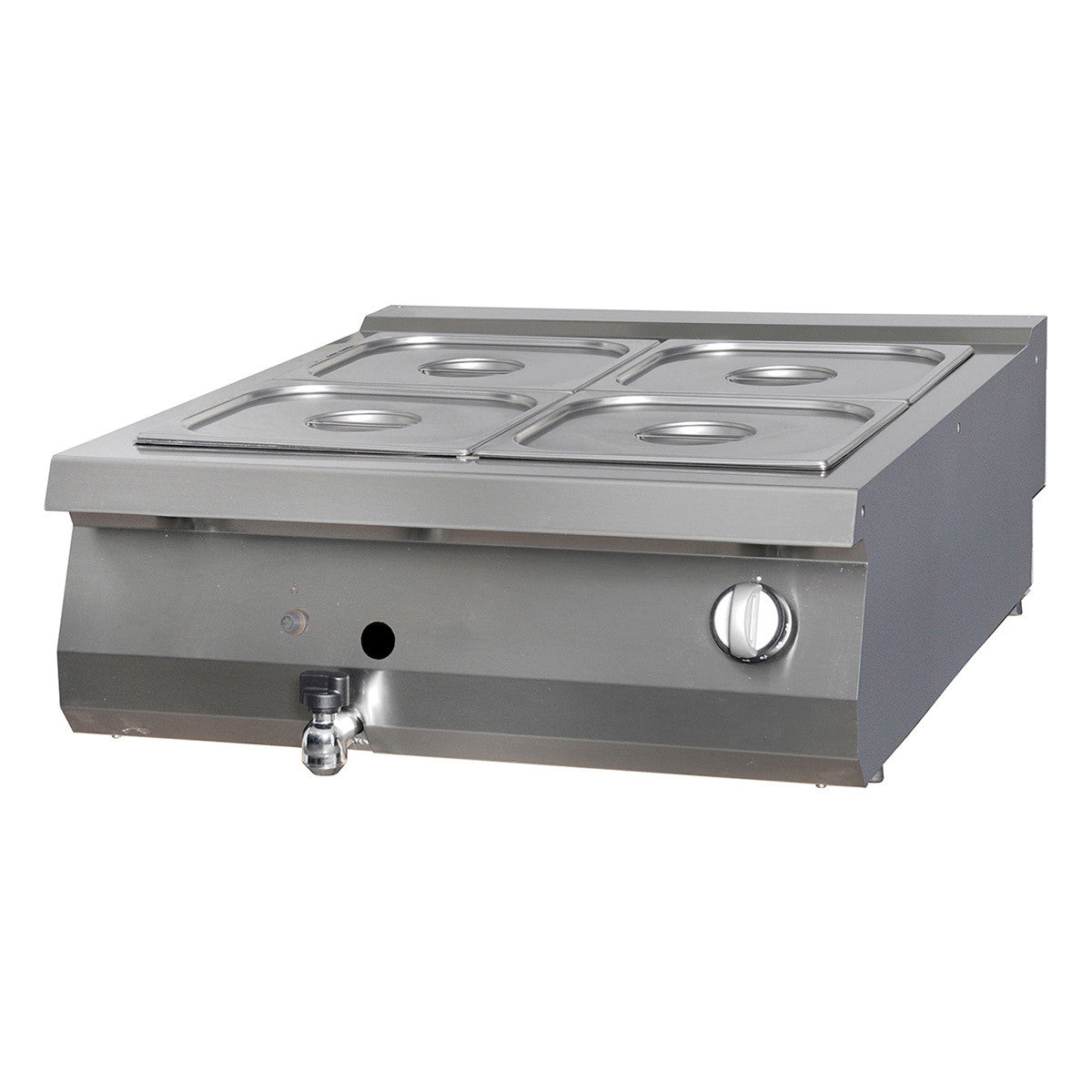 Bain-Marie Double Unité - Profondeur de 90cm - Gaz 2.0 kW Maxima - Bain-marie professionnel CHR - matériel cuisine pro - Cuistéo
