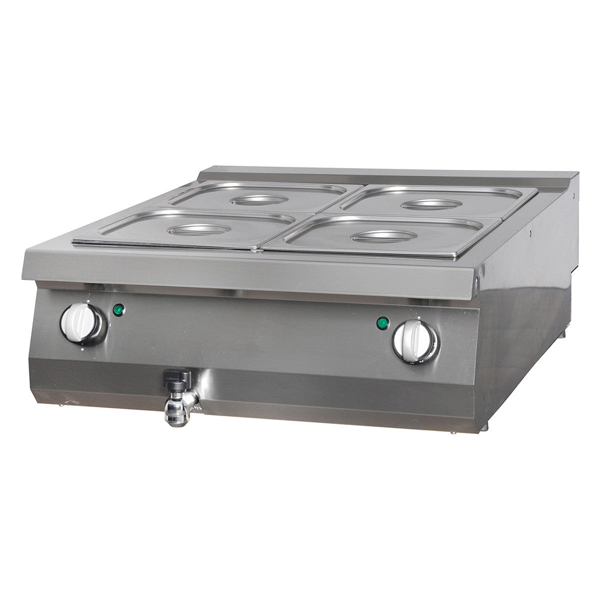 Bain-marie Double Unité - Profondeur de 90 cm - Électrique 2000 W Maxima - Bain-marie professionnel CHR - matériel cuisine pro - Cuistéo