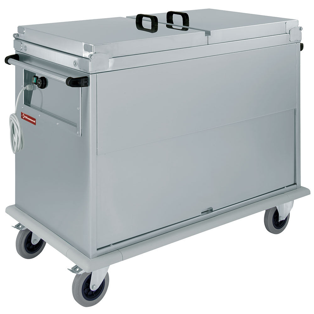 Chariot bain-marie 2x GN1/1 -couvercles - armoire - Diamond
