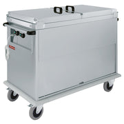 Chariot bain marie 2x GN 1/1 à couvercles sur armoire - Diamond