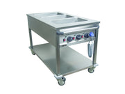 Chariot bain-marie - 3xGN 1/1 - 3kW - 1304x700x850mm - BT-3 Saro - Chariot Bain-Marie professionnel CHR - matériel cuisine pro - Cuistéo