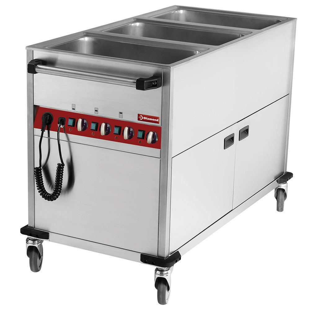 Chariot thermique 3 GN 1/1 -H 150 mm 3 t°. - Diamond