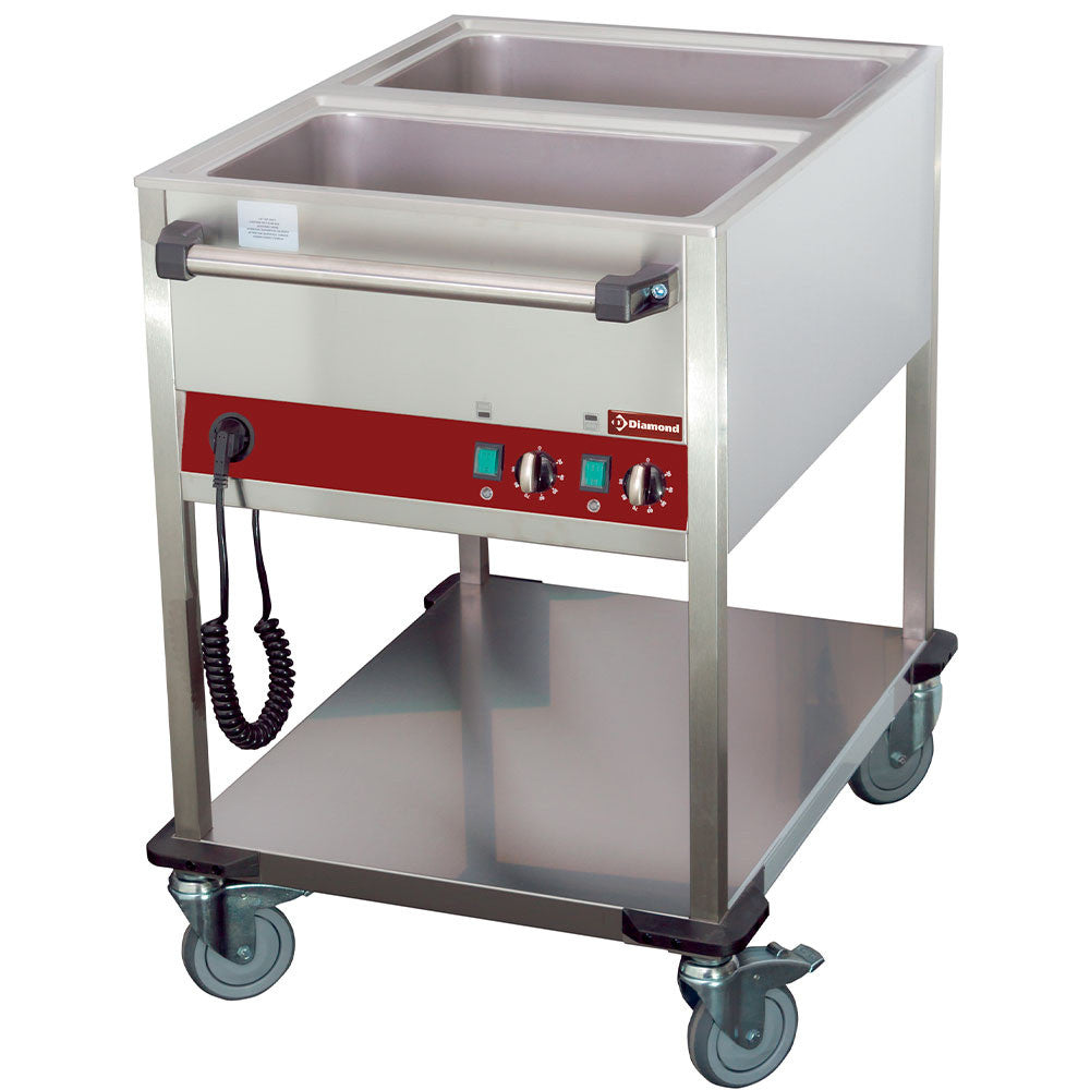 Chariot thermique 2 GN 1/1- H150 mm 2 températures - Diamond
