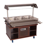 Buffet chaud dim 1200x700x1400 pour 3 x GN 1/1 3 kW Combisteel - Buffet Chaud professionnel CHR - matériel cuisine pro - Cuistéo