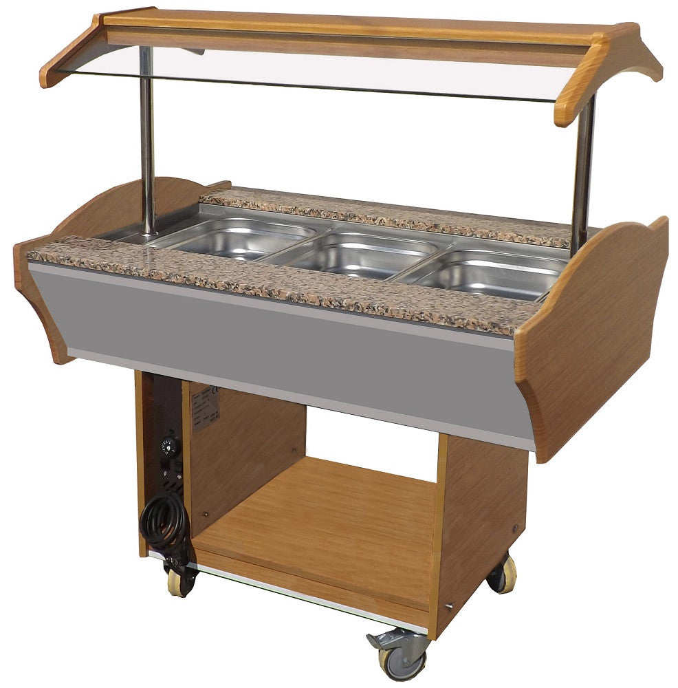Buffet chaud 3 x GN 1/1 1200x900x850 mm 2 kW Combisteel - Buffet Chaud professionnel CHR - matériel cuisine pro - Cuistéo