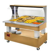 Buffet chauffant mural bain marie 4x GN 1/1 - Diamond