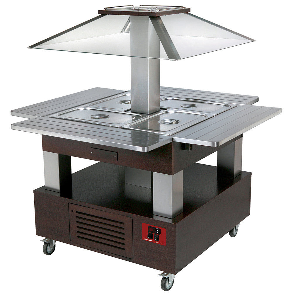 Ilot buffet chauffant - bain marie - 4x GN 1/1 - Diamond