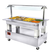Buffet chauffant bain marie 4xGN 1/1 -bois blanc - Diamond