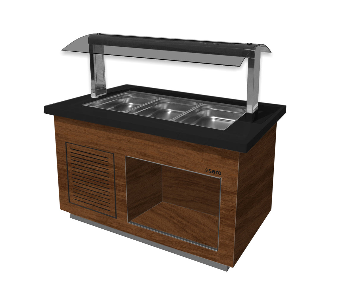 Buffet chaud - 3 GN - Dessus granit - Température +30/+90°C - LINE SB-H 130 3 L Saro - Buffet Chaud professionnel CHR - matériel cuisine pro - Cuistéo