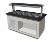 Buffet chaud - 4 GN - Granit noir - Température +30/+90°C - LINE SB-H 170 4 L Saro - Buffet Chaud professionnel CHR - matériel cuisine pro - Cuistéo