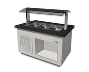 Buffet chauffant - 3 GN - Granit noir - Température +30/+90°C - LINE SB-H 130 3 L Saro - Buffet Chaud professionnel CHR - matériel cuisine pro - Cuistéo