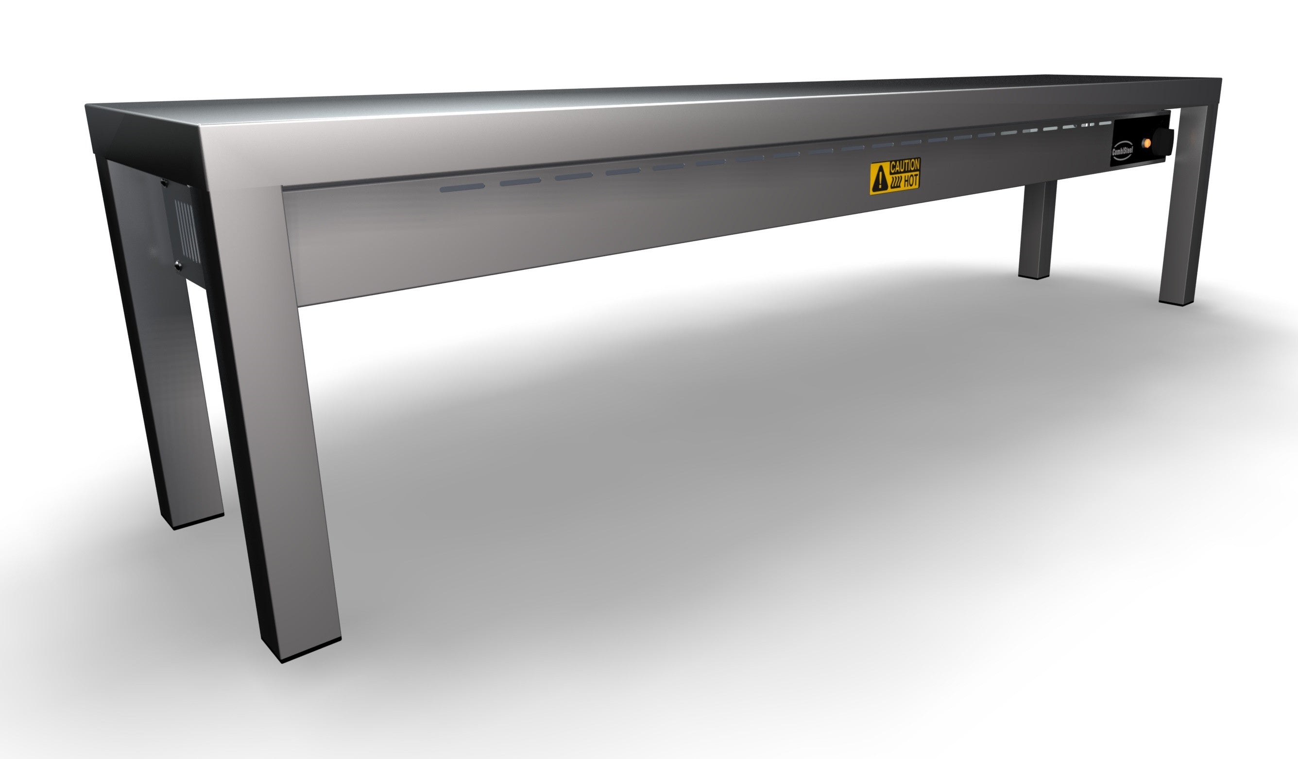 Étagère chauffante céramique 1400X300X350 inox 250 W Combisteel - vue 2 - Rampe Chauffante pro CHR - Cuistéo
