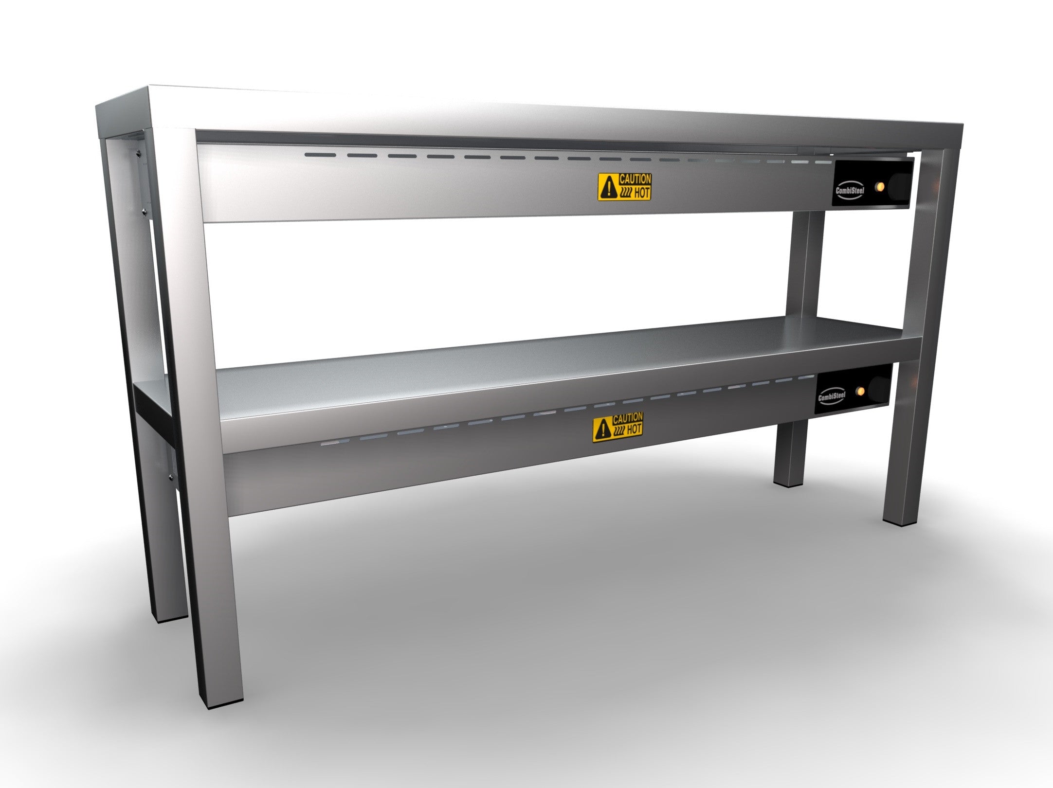 Etagère chauffante céramique 2 niv. 1200 1200x300x650 mm 250 W Combisteel - vue 2 - Rampe Chauffante pro CHR - Cuistéo