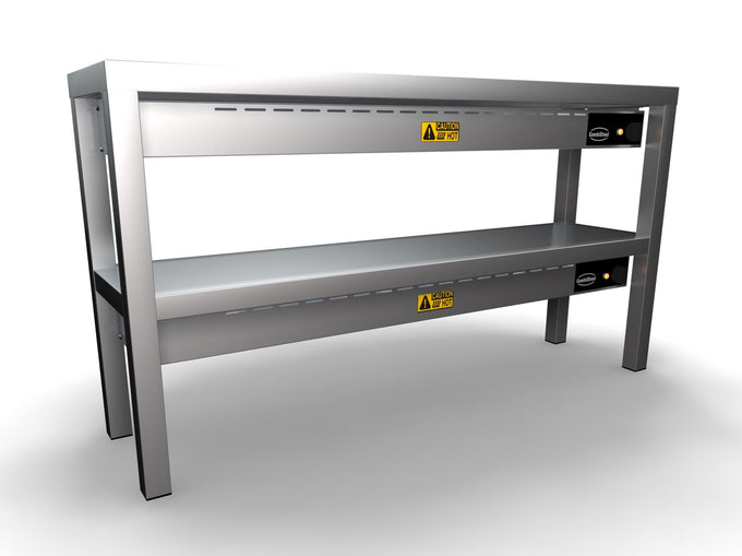 Etagère chauffante céramique 2 niv. 1200 1200x300x650 mm 250 W Combisteel - vue 2 - Rampe Chauffante pro CHR - Cuistéo