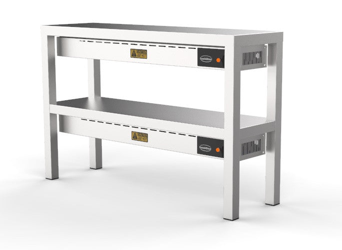 Etagère chauffante céramique 2 niv. 1400 1400x300x650 mm 250 W Combisteel - Rampe Chauffante professionnel CHR - matériel cuisine pro - Cuistéo