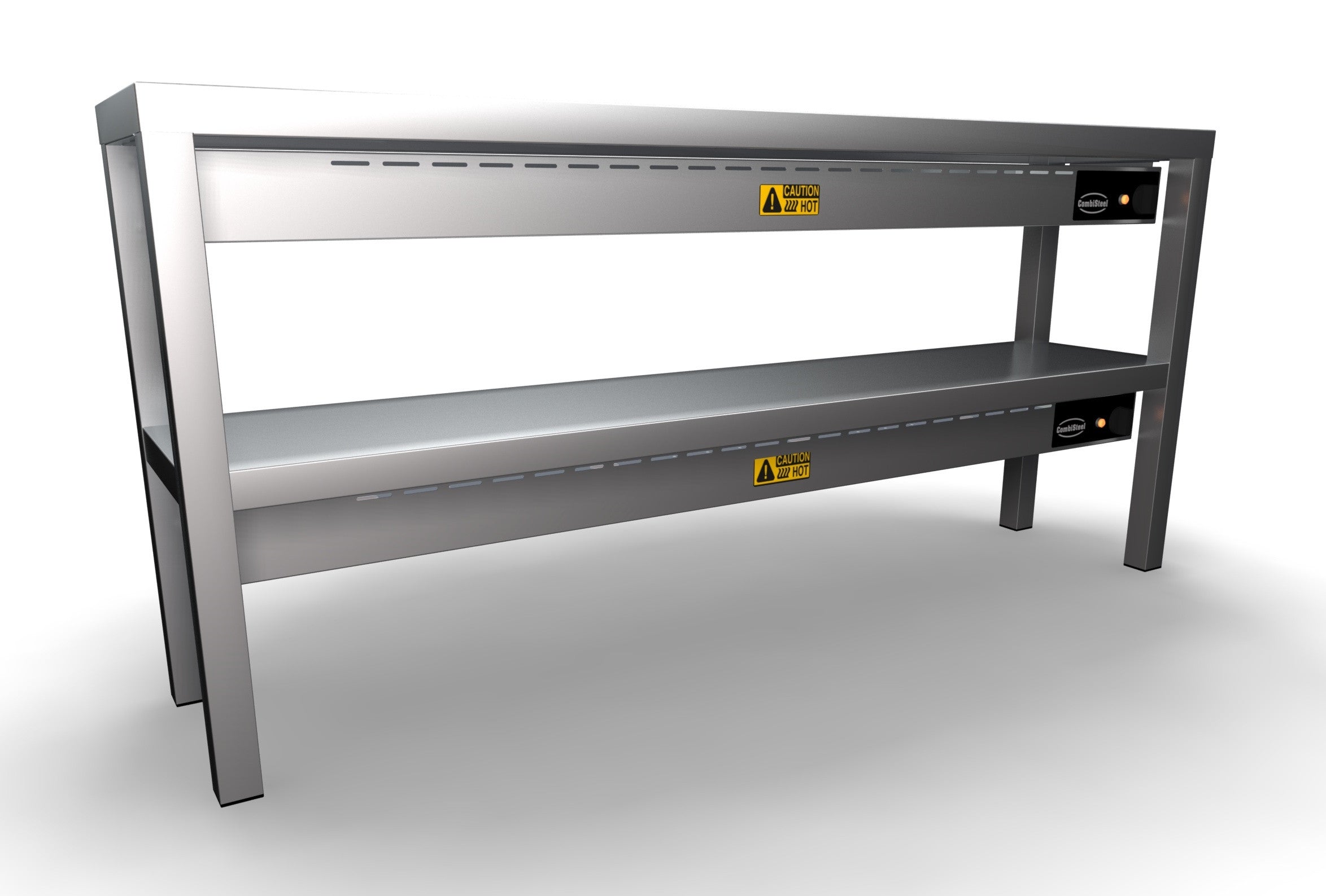 Etagère chauffante céramique 2 niv. 1400 1400x300x650 mm 250 W Combisteel - vue 2 - Rampe Chauffante pro CHR - Cuistéo
