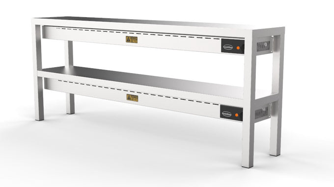Etagère chauff. céramique 2 niv. 1600 1600x300x650 mm 250 W Combisteel - Rampe Chauffante professionnel CHR - matériel cuisine pro - Cuistéo