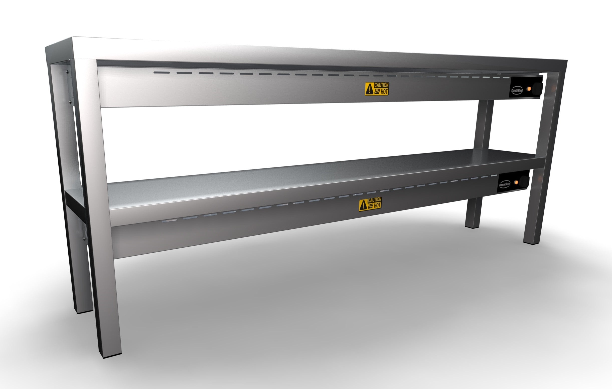 Etagère chauff. céramique 2 niv. 1600 1600x300x650 mm 250 W Combisteel - vue 2 - Rampe Chauffante pro CHR - Cuistéo