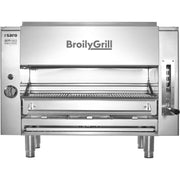 Grill professionnel - Inox - 980x450x745mm - 12,8kW - 850°C - BROILY Saro - Table inox avec étagère professionnel CHR - matériel cuisine pro - Cuistéo