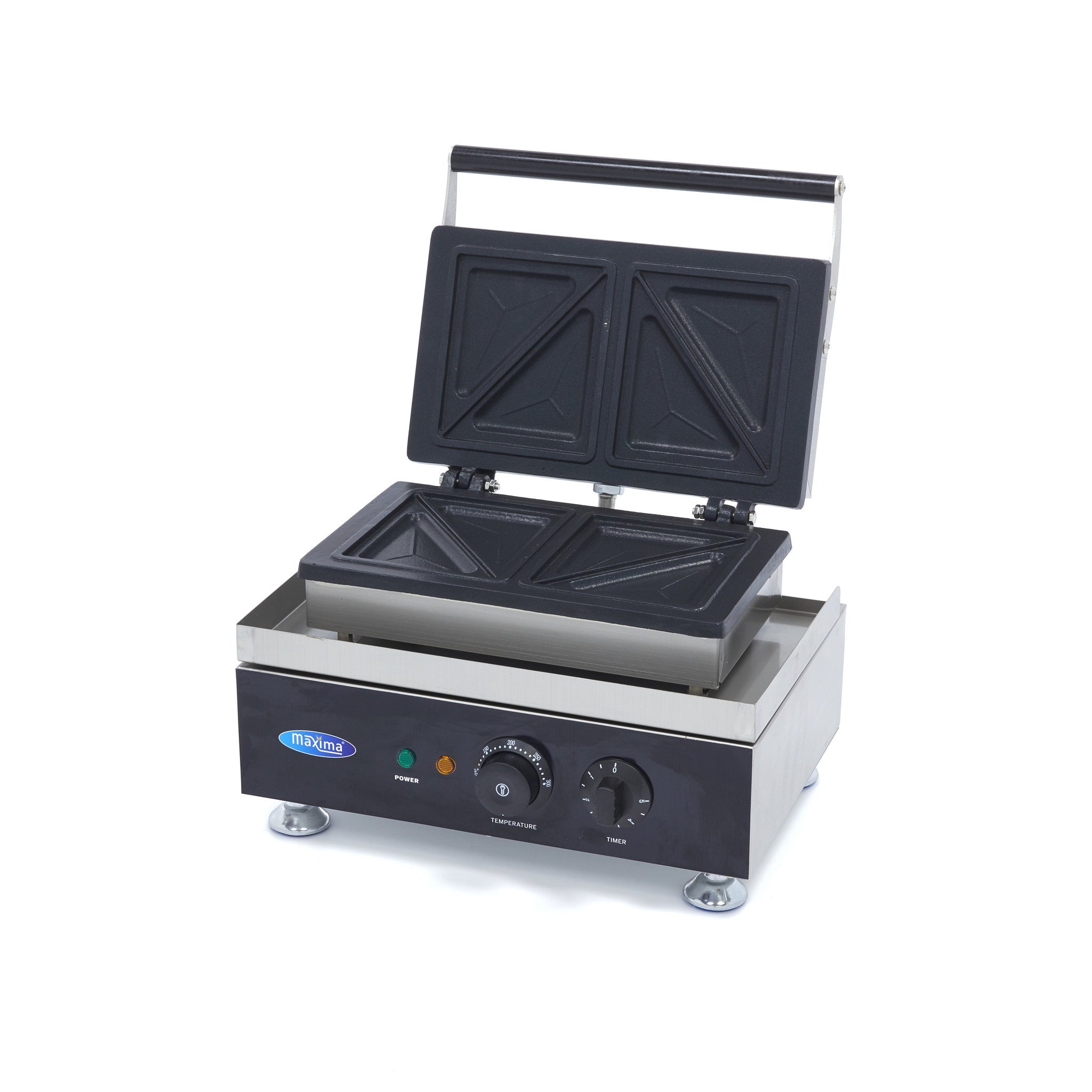 Grille-pain à sandwich - 2 sandwiches 1750 W Maxima - Grill panini professionnel CHR - matériel cuisine pro - Cuistéo