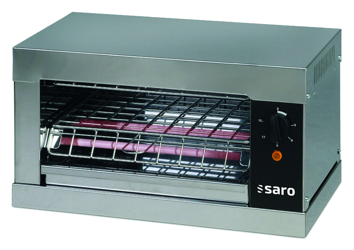 Grille-pain - Chaleur haut/bas - Minuteur - Bac miettes - Éléments quartz 2 kW Saro - Toaster professionnel professionnel CHR - matériel cuisine pro - Cuistéo
