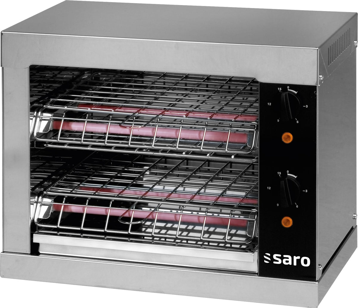 Grille-pain - Chaleur haut/bas - Minuteur - Bac miettes - Éléments quartz Saro - Toaster professionnel professionnel CHR - matériel cuisine pro - Cuistéo