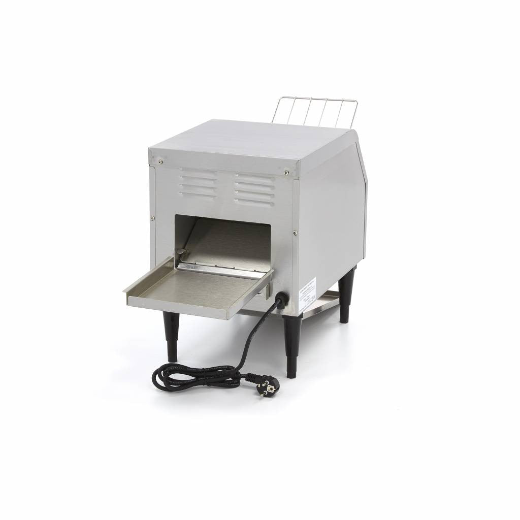 Grille-pain à convoyeur - 150 tranches/h - Vitesse réglable - avec bac à miettes L. 180 mm 150 L 1340 W Maxima - vue 2 - Toaster convoyeur pro CHR - Cuistéo