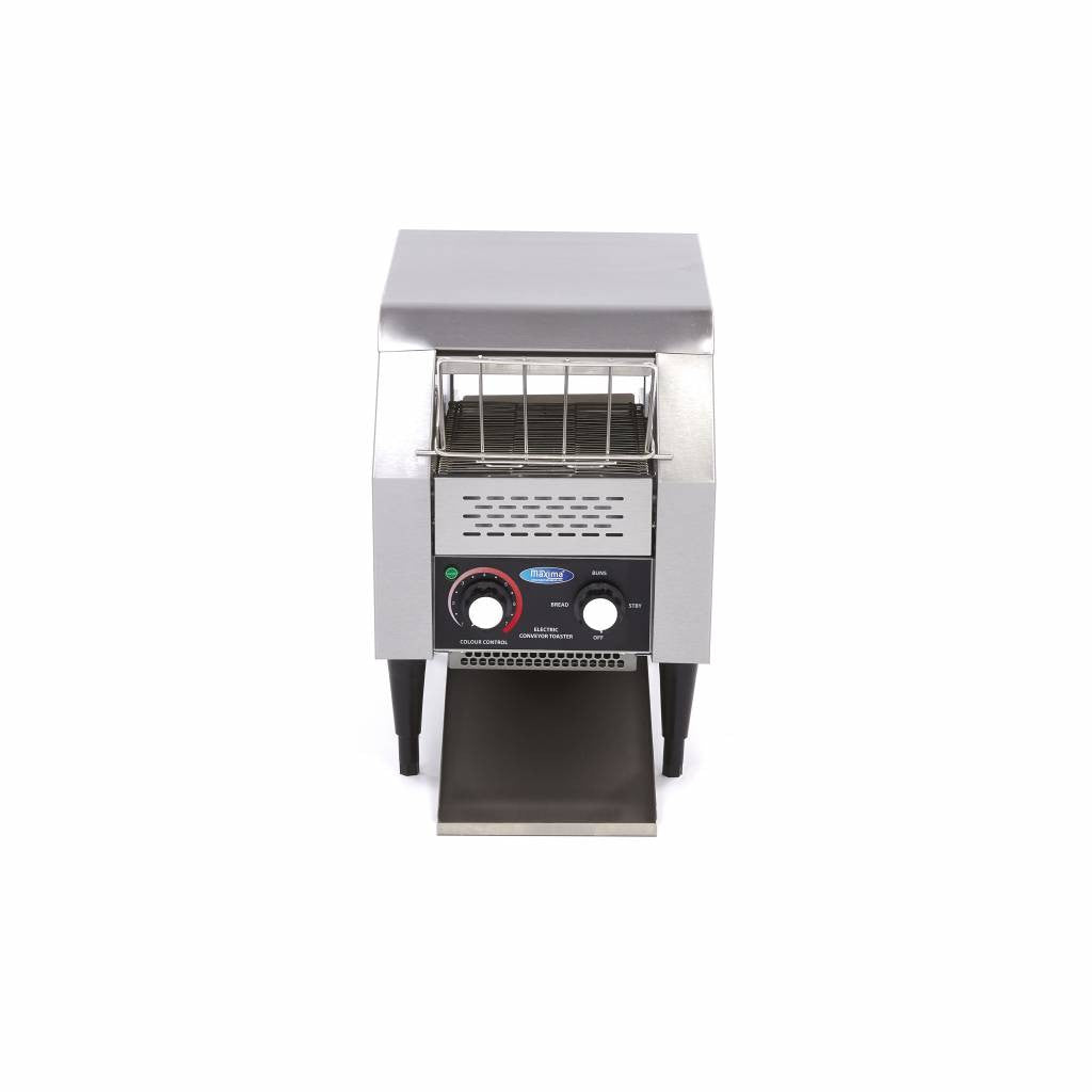 Grille-pain à convoyeur - 150 tranches/h - Vitesse réglable - avec bac à miettes L. 180 mm 150 L 1340 W Maxima - vue 3 - Toaster convoyeur pro CHR - Cuistéo
